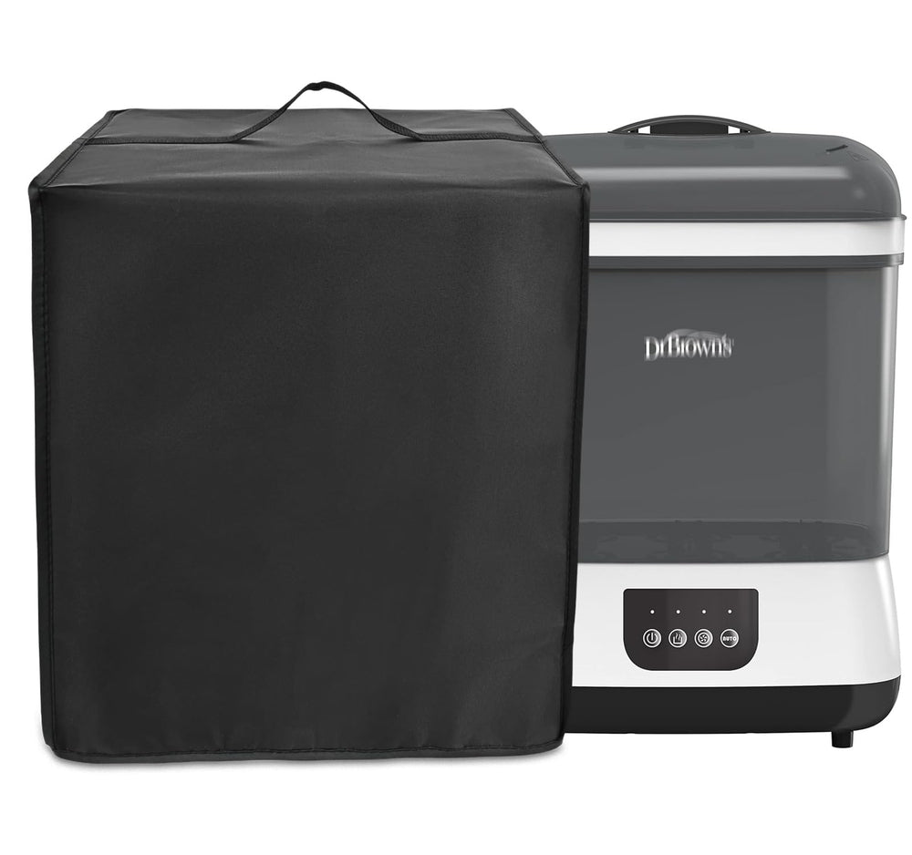 Kasasymion dust cover for dryer - front view protects Dr. Brown's All-in-One from dust and spills