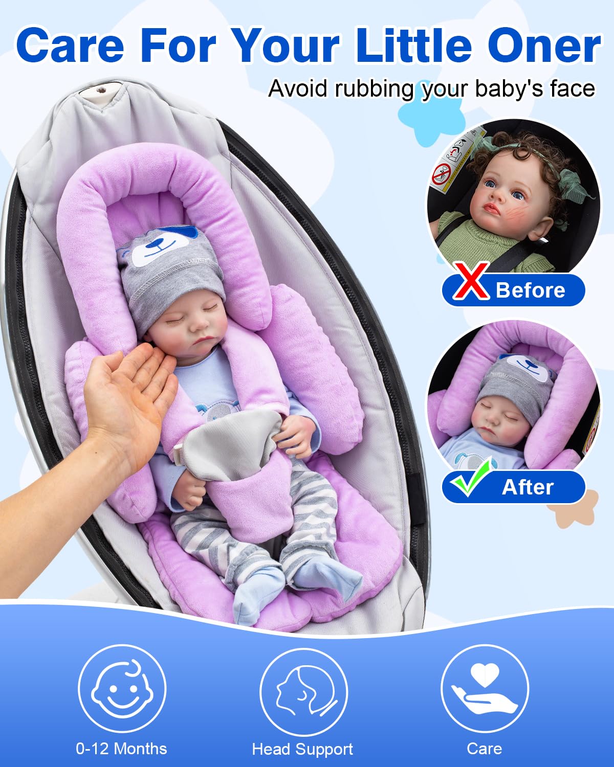 Kaseeous double-sided design combines plush warmth with supportive foam.