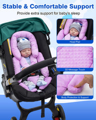 Kaseeous thick head support cushions the baby's head and supports neck comfort.