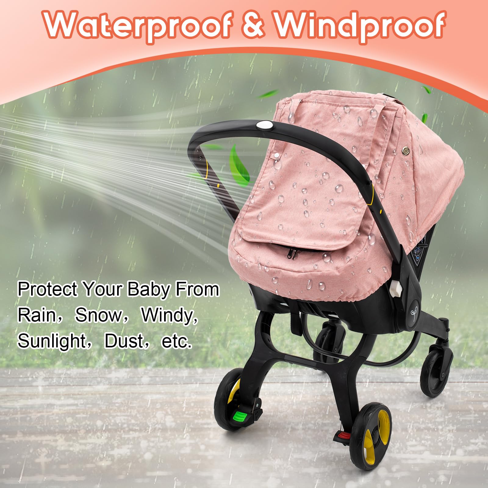 Kaseeous universal compatibility covers most infant seats and strollers.
