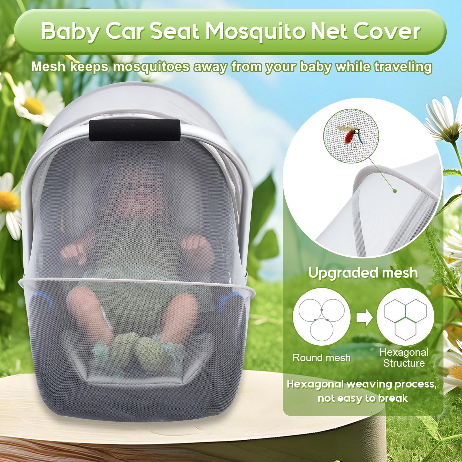 Kaseeous UV protection sunshade shields baby from sun while remaining breathable.