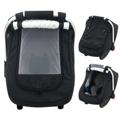 Kaseeous waterproof baby car seat cover shields from rain and snow for on-the-go comfort.