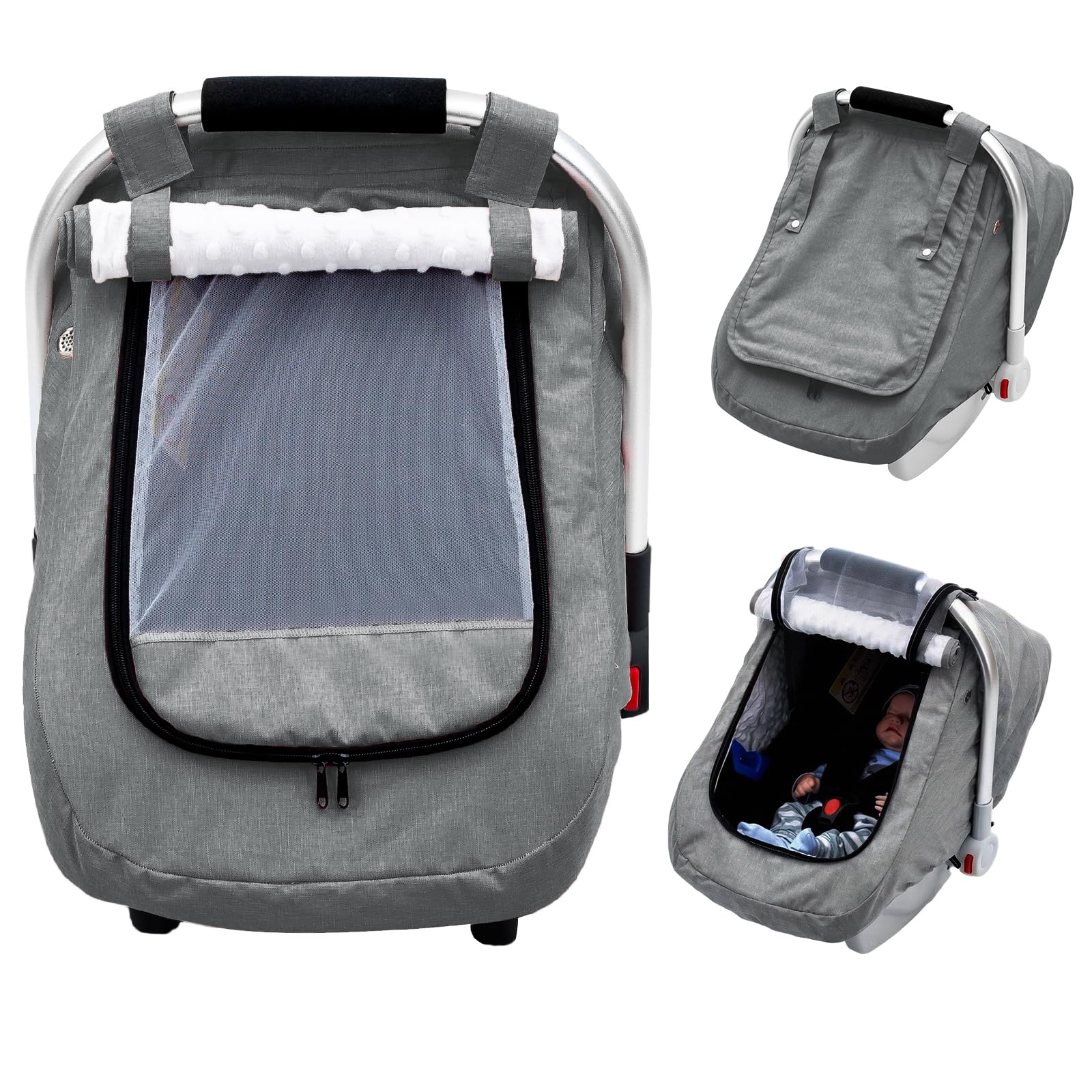 Kaseeous waterproof car seat cover close-up showing rain protection for travel