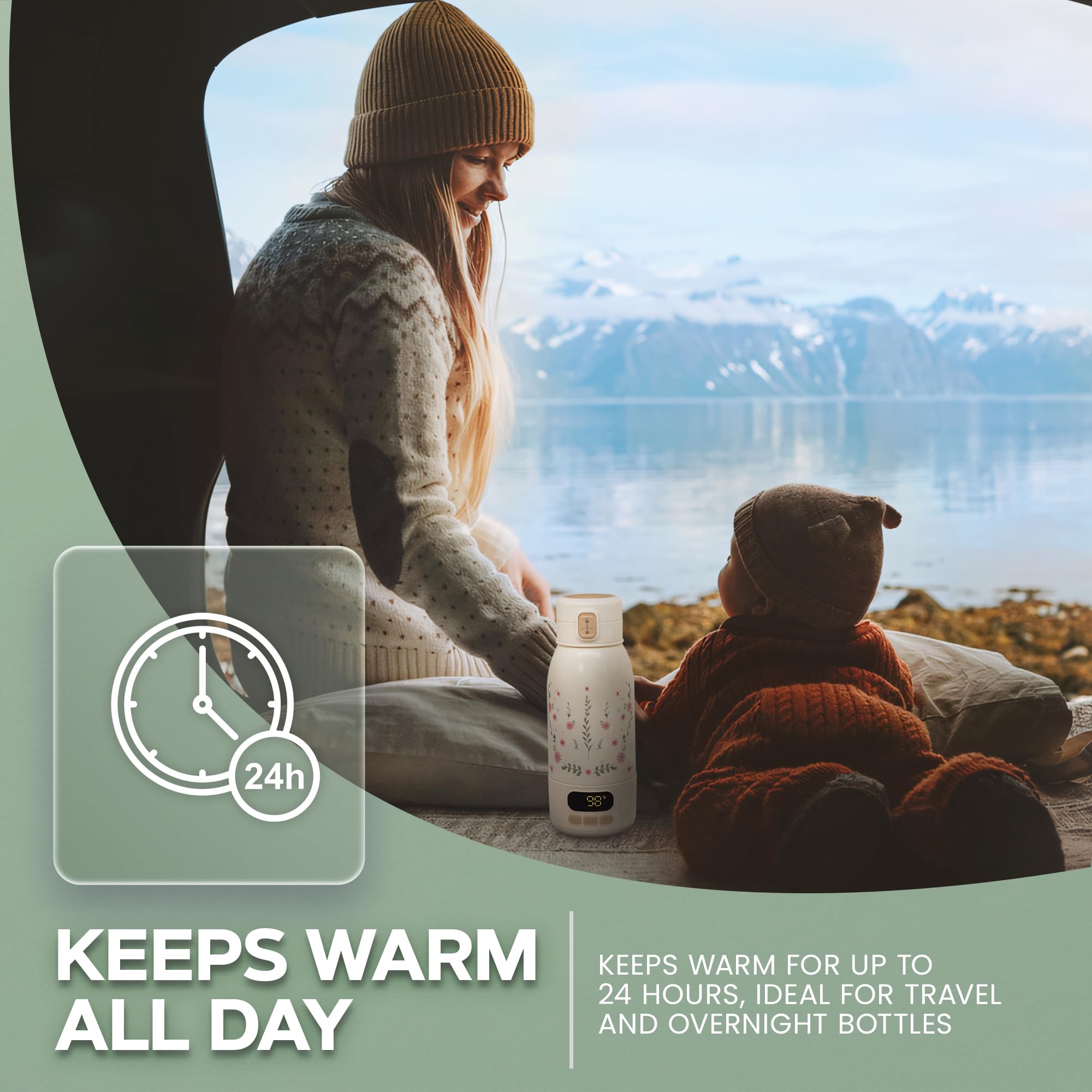 KASEY MAE 17oz capacity reduces refills during long trips.