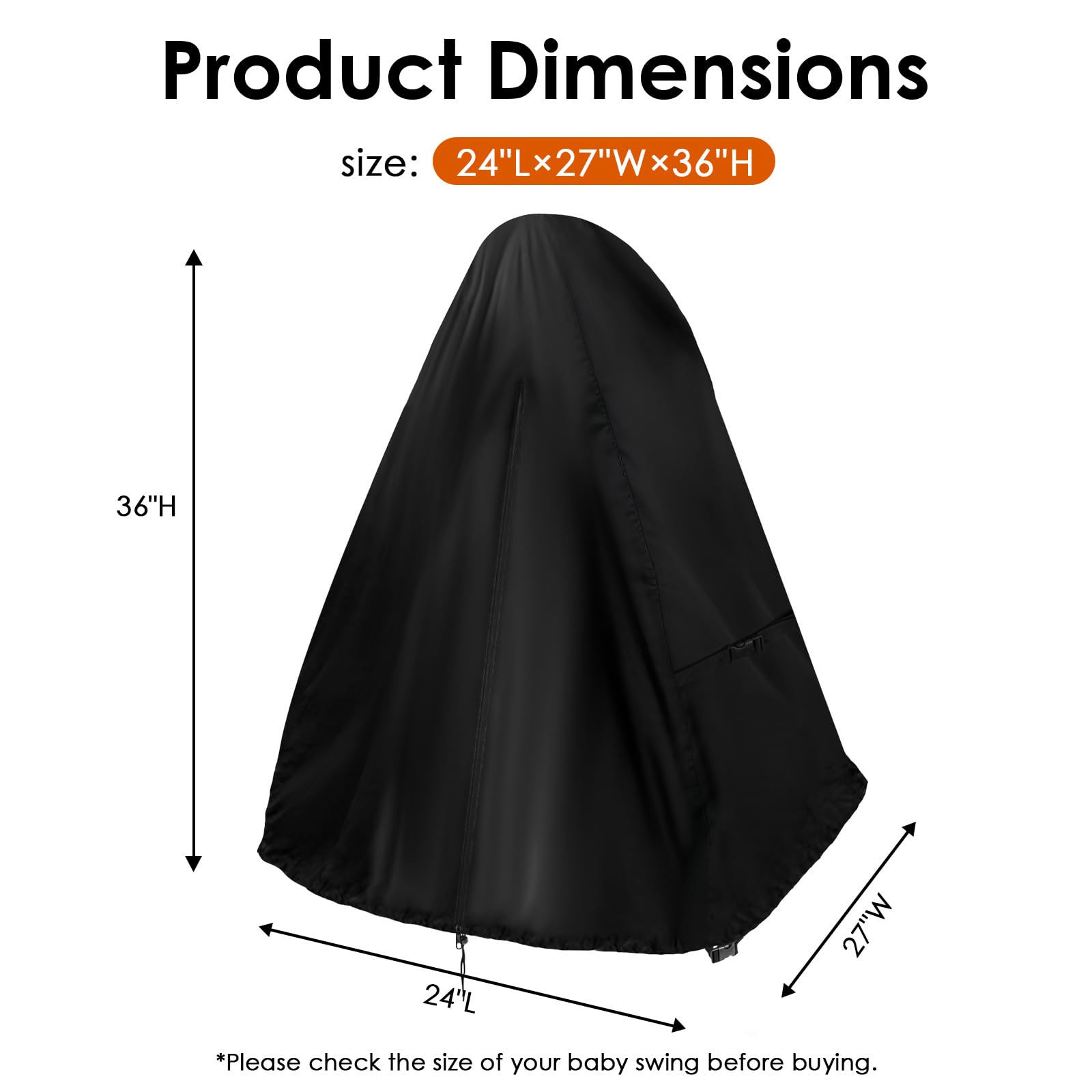 Kasla Baby Swing Cover fits 4moms MamaRoo for neat protection.