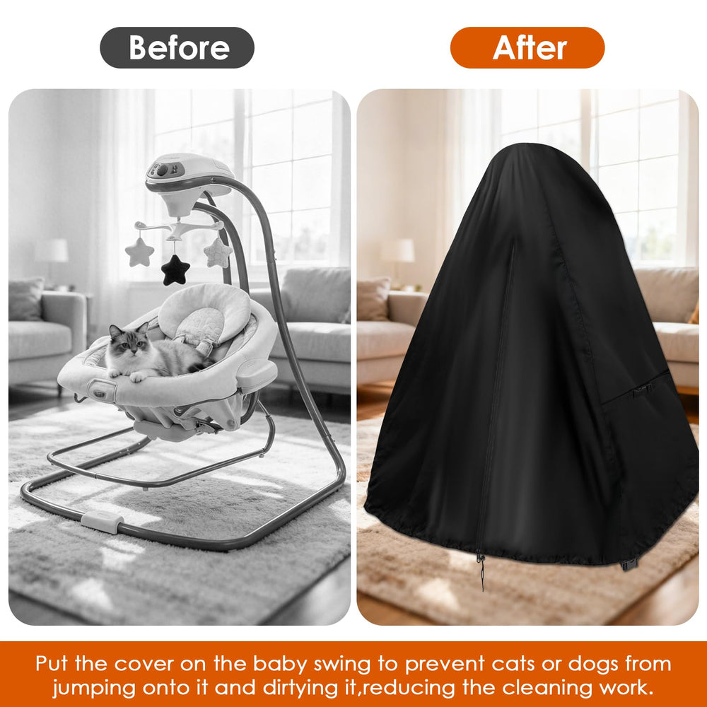 Kasla Baby Swing Cover dustproof design keeps swing clean when stored.