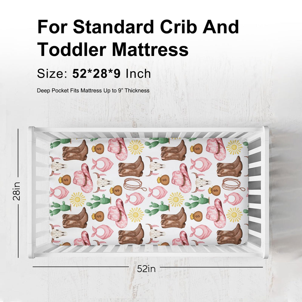 KASTLEE 52x28 crib sheet fits standard mattresses up to 9 inches deep