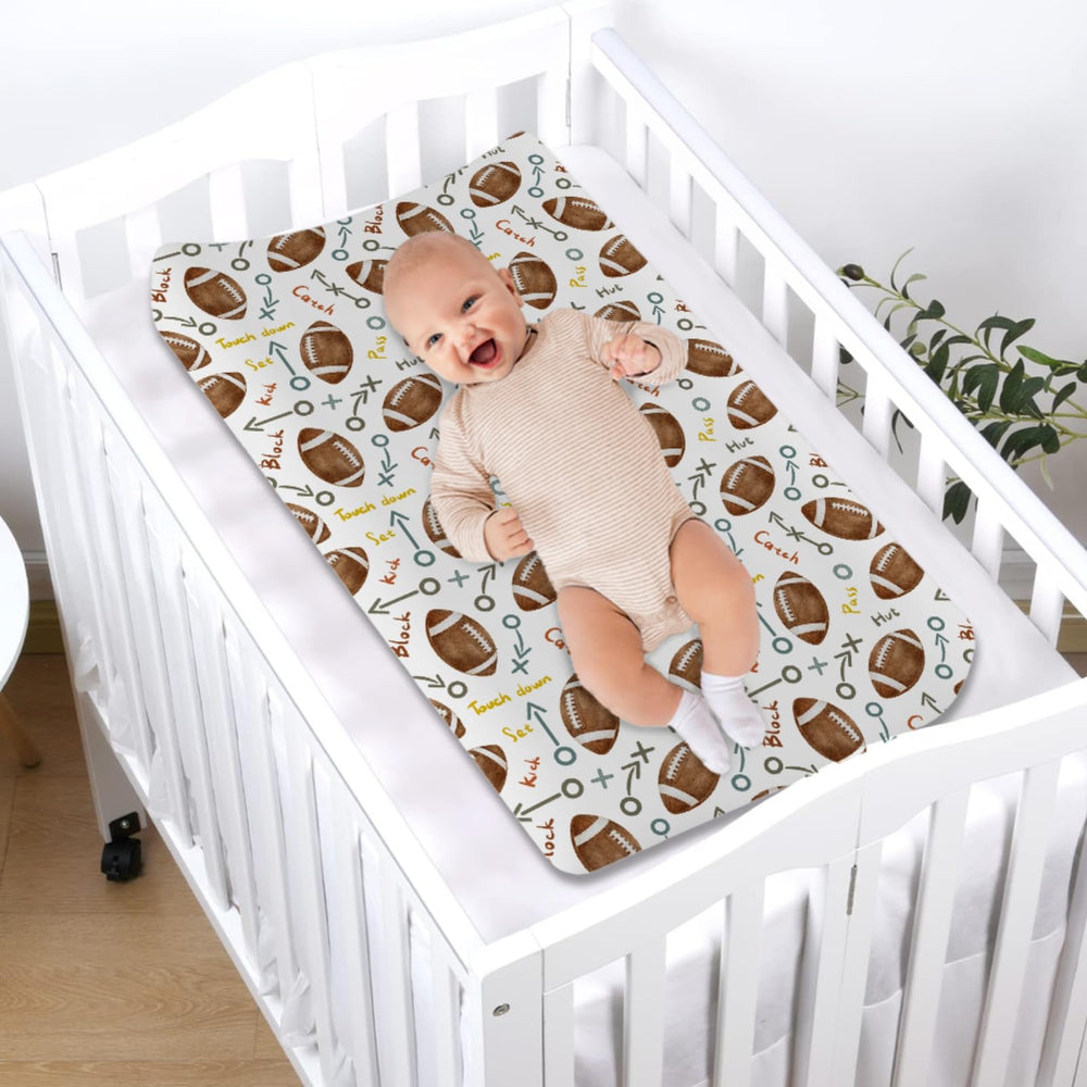 KASTLEE American football pattern adds playful nursery decor.