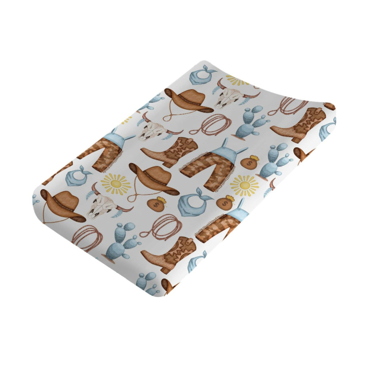 KASTLEE baby changing pad cover with desert cowboy hat design for cozy nursery decor and easy fit