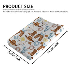 KASTLEE changing pad cover with western cowgirl pattern for soft, breathable diaper changes