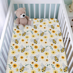 KASTLEE boho sunflowers leaves design adds vibrant nursery style.