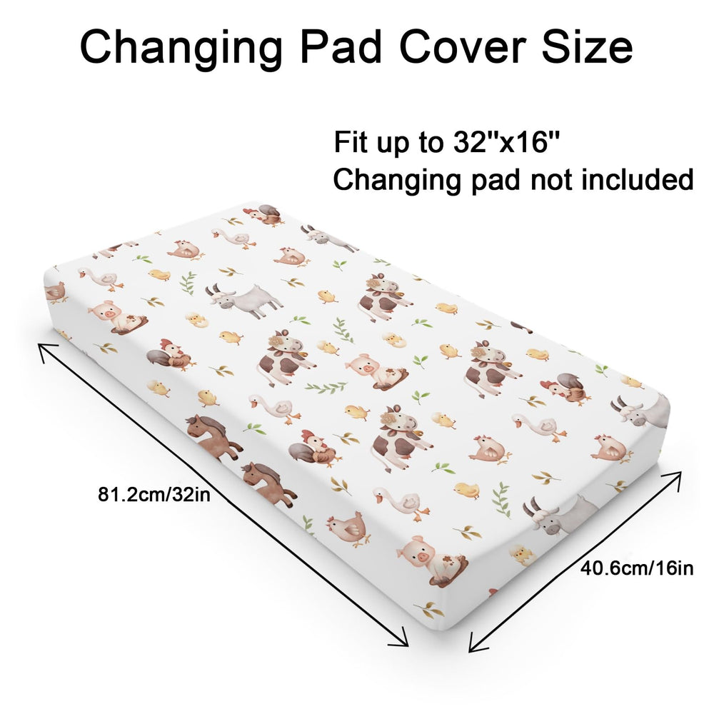 KASTLEE farm animals pattern changing pad cover fits most pads