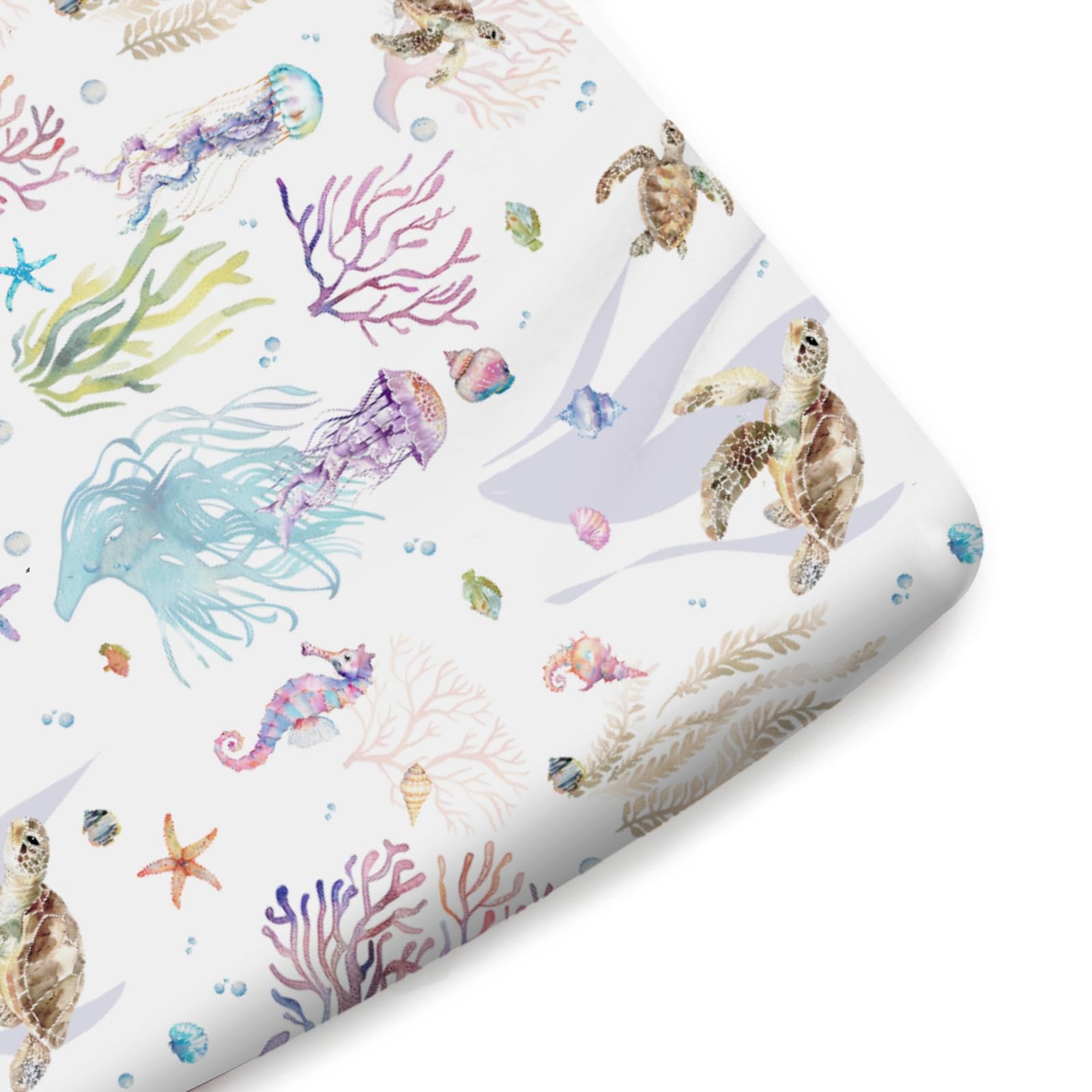 KASTLEE corals crib sheet blends color with softness for easy care nights