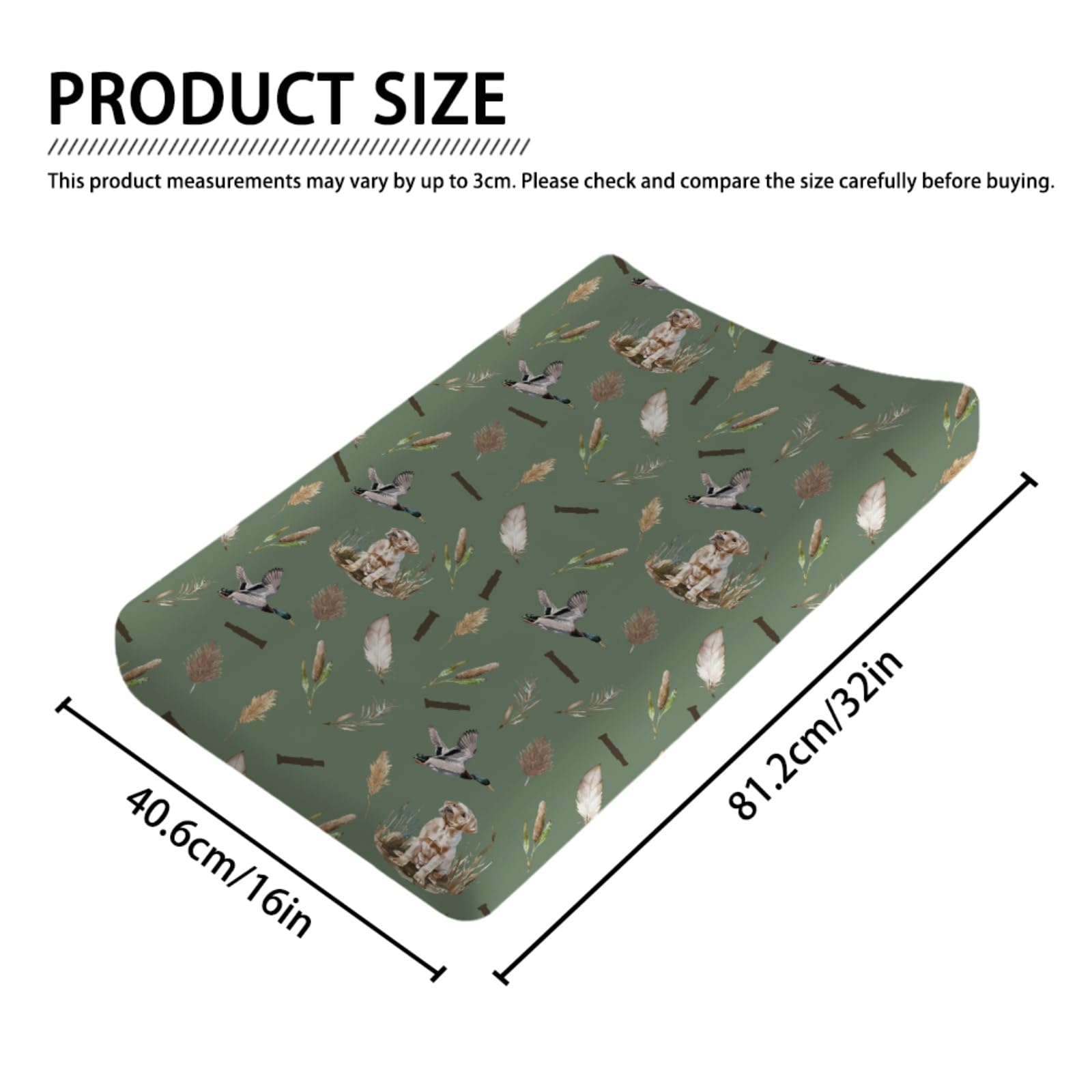 KASTLEE reeds and feathers print changing pad cover adds cozy styling to nursery routines.