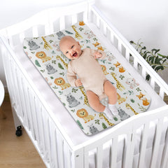 KASTLEE Tropical leaves changing pad cover complements nursery decor and practicality.
