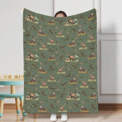 KASTLEE blanket features a turkey hunting design for stroller and car seat use.
