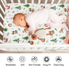 KASTLEE watercolor fox crib sheet brings bold color to the crib