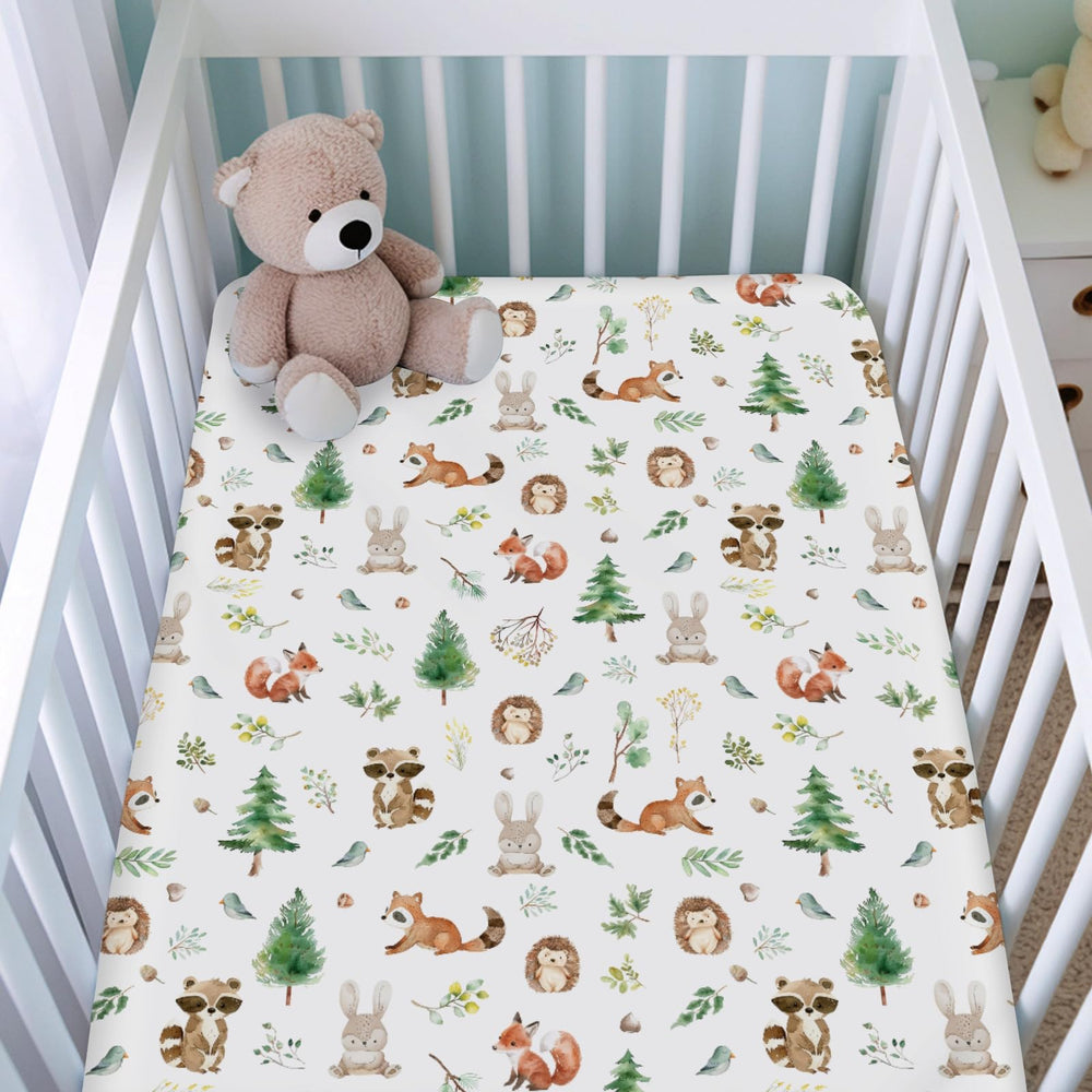 KASTLEE watercolor hedgehog crib sheet adds playful style for nursery decor