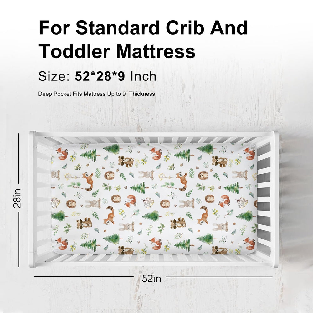 KASTLEE watercolor squirrel crib sheet sparks whimsy in baby’s room