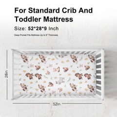 KASTLEE watercolor farm life horse crib sheet; vibrant design and gentle touch.