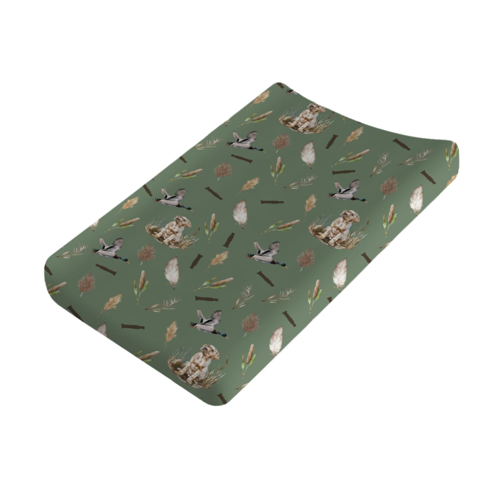 KASTLEE wild duck pattern changing pad cover offers soft, breathable comfort for diaper changes.