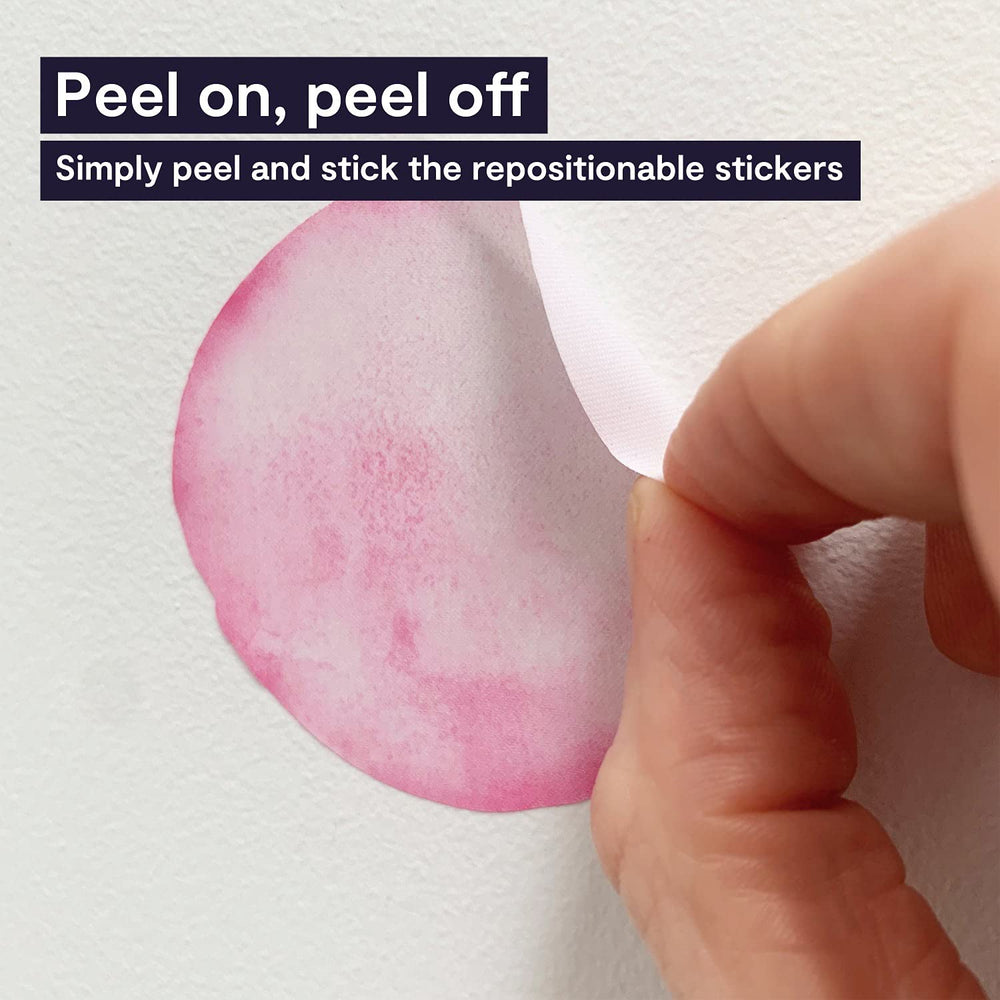 Kasubeso pastel polka dots wall decals for windows and doors with translucent visibility.