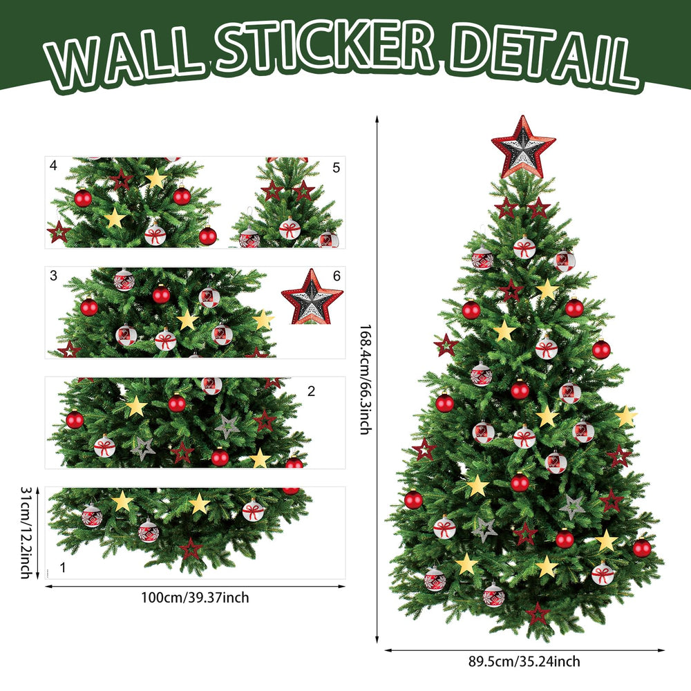 Kasubeso pine tree wall decal adds seasonal charm to office or dining spaces