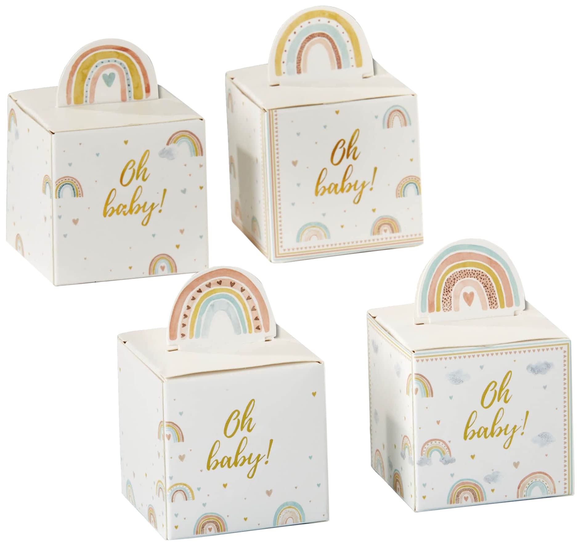 Kate Aspen Boho Rainbow favor box top rainbow design for guest gifts