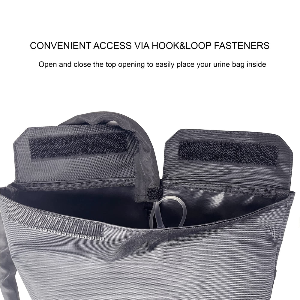 Kate Brothers Catheter Bag Holder front pocket stores small essentials.