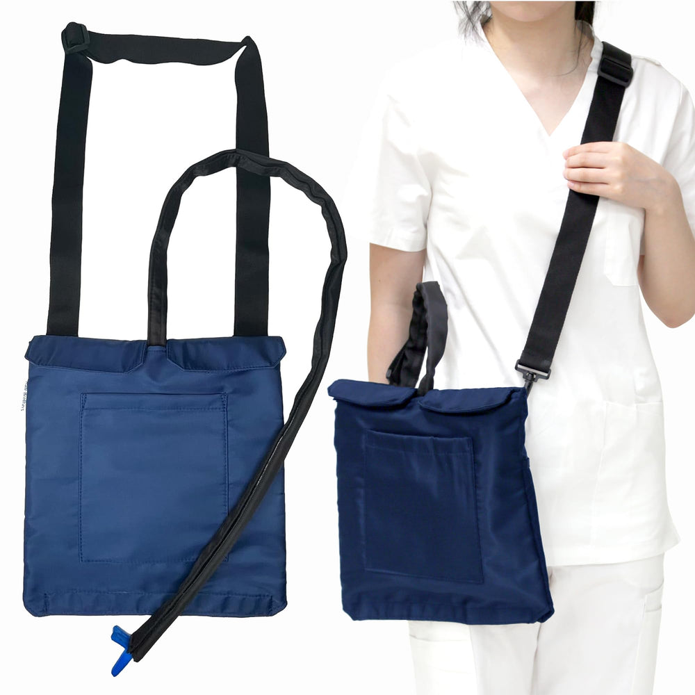 Kate Brothers catheter bag holder in durable nylon material for discreet transport.