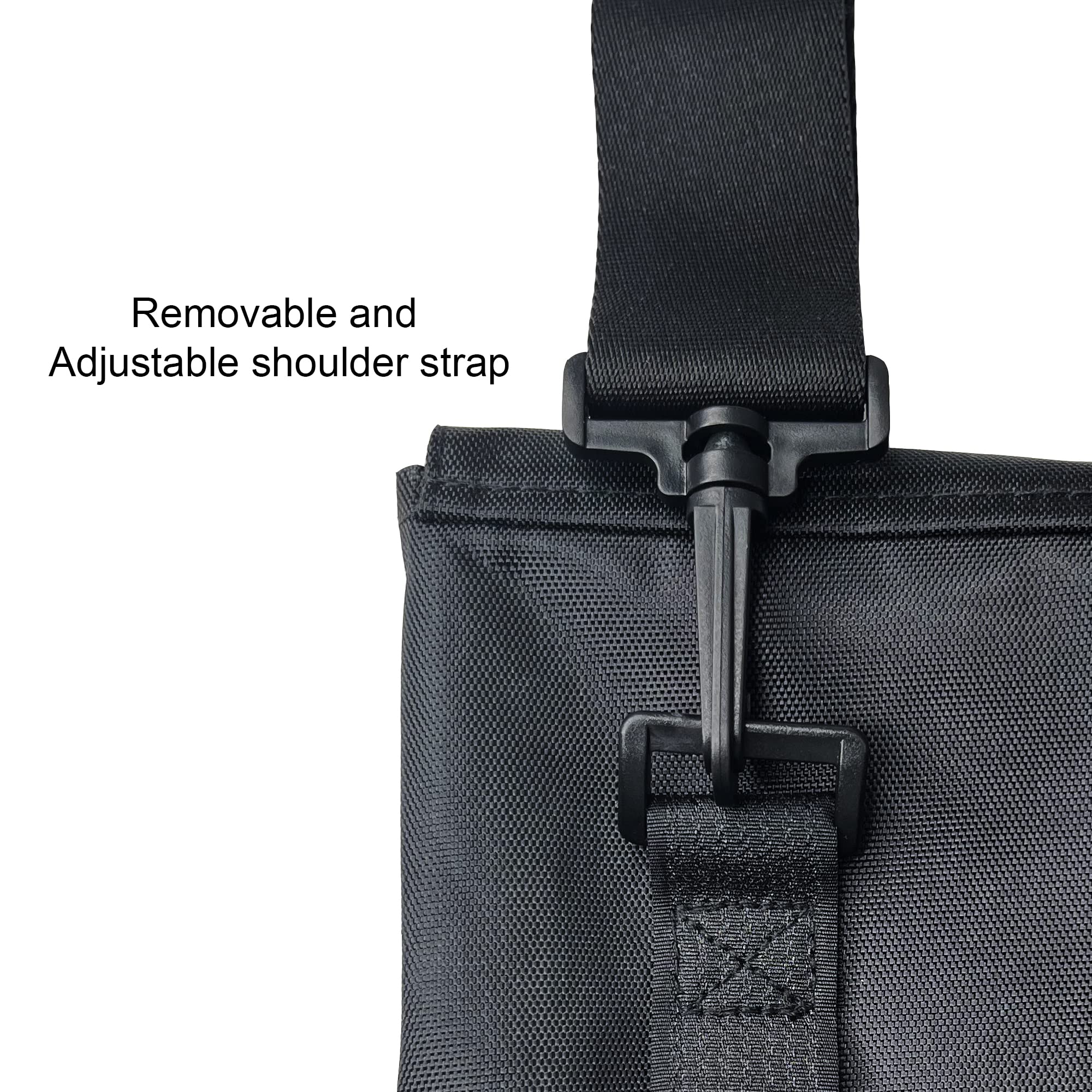 Kate Brothers Catheter Bag Holder shoulder crossbody strap for comfortable wear.