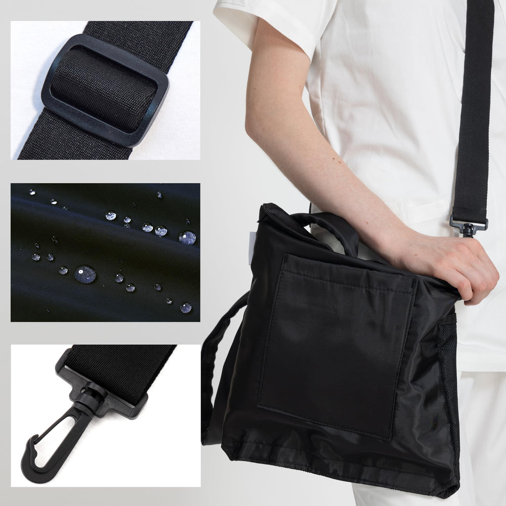 Kate Brothers Catheter Bag Holder side bed attachment option for hanging.