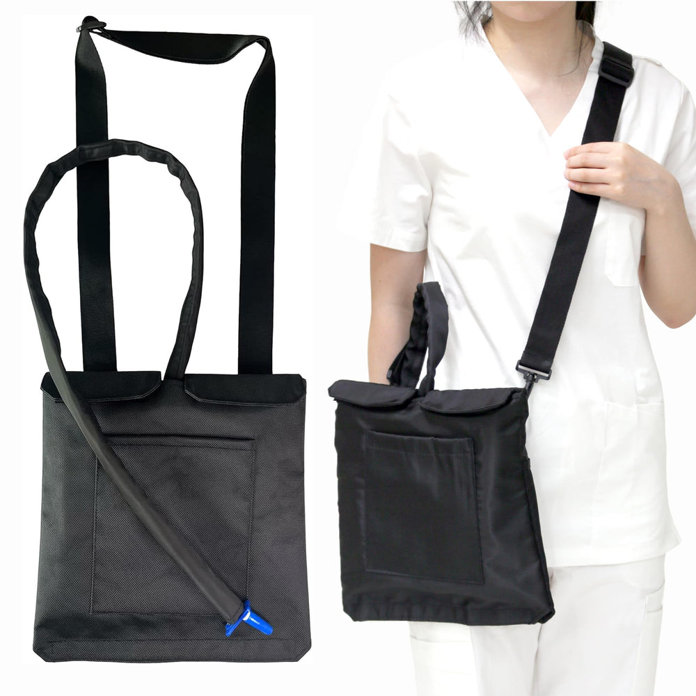 Kate Brothers urine bag holder front view for discreet transport