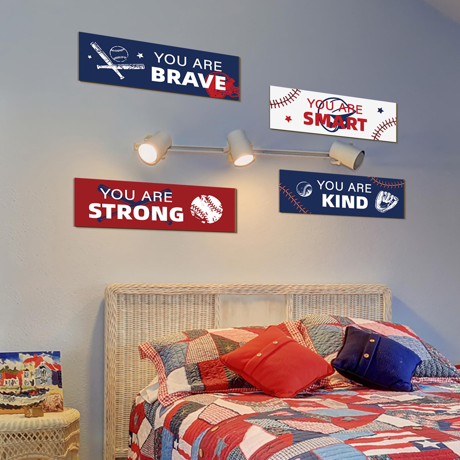 Kathfly baseball wall art for bedroom and nursery creates cohesive spaces