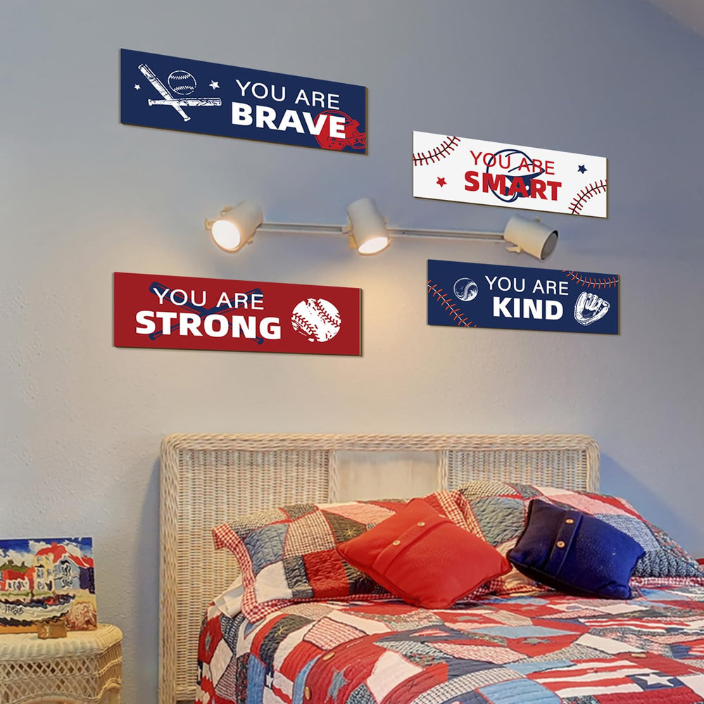 Kathfly baseball wall art for bedroom and nursery creates cohesive spaces
