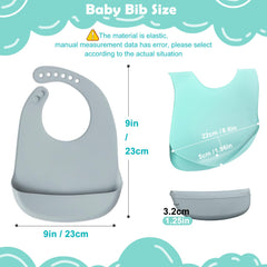 Katieyca silicone bibs with adjustable neck for growing babies