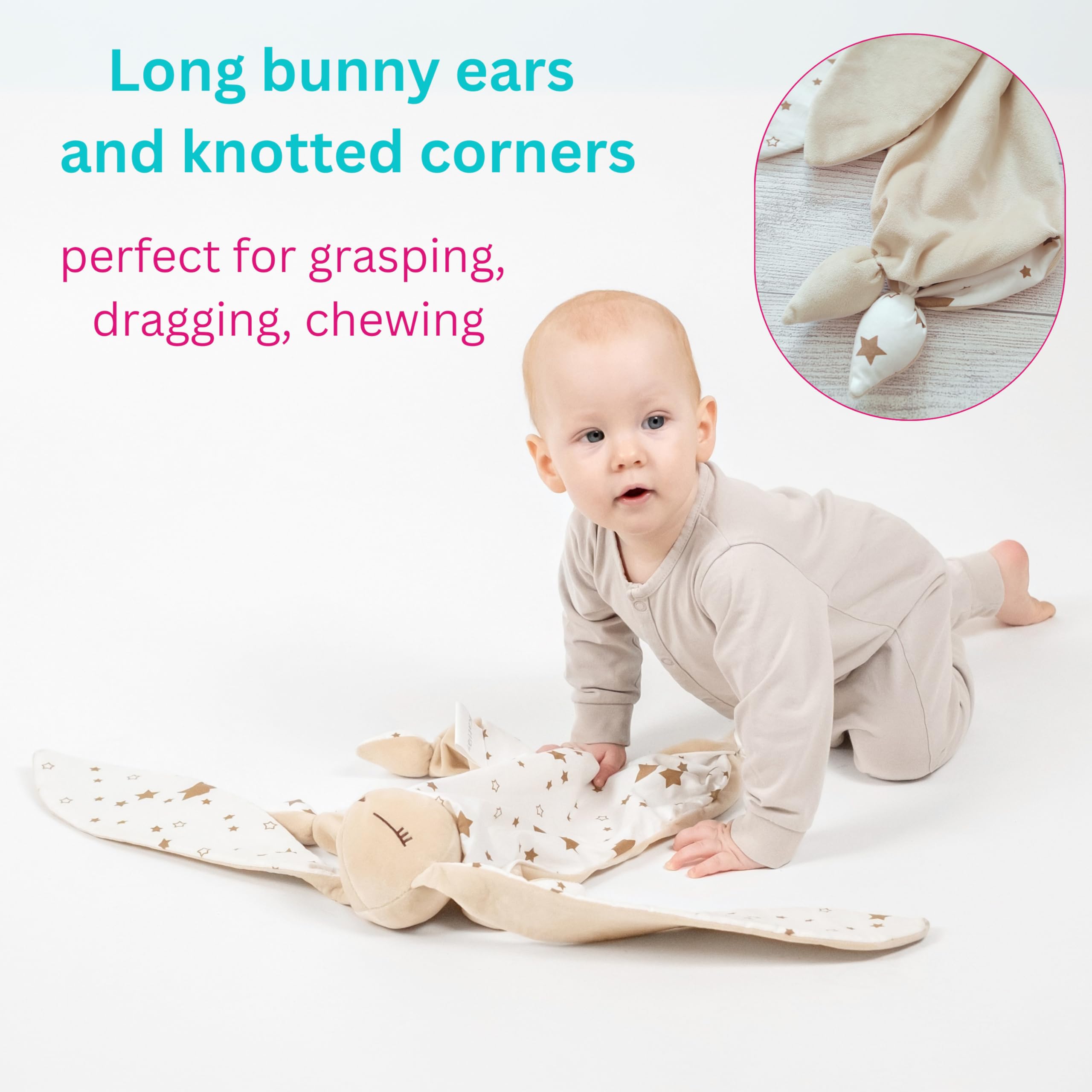 Katiia Joy Bunny Lovey presented in a simple gift box.