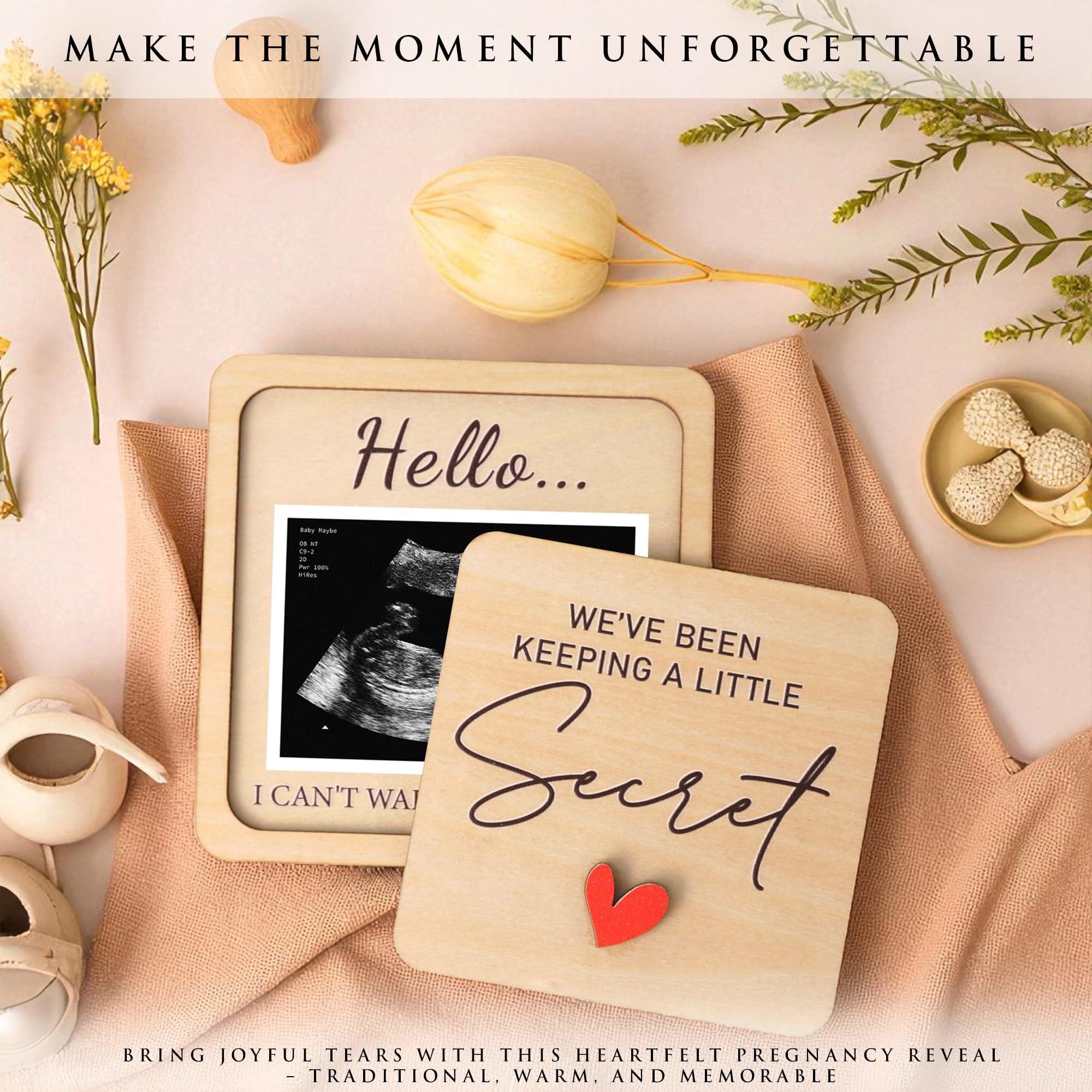 KATINAT ultrasound picture frame slot, ready to insert baby image.