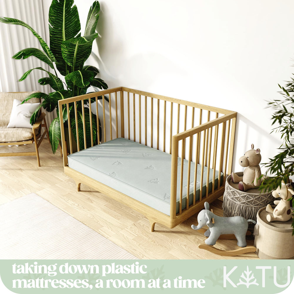 KATU breathable natural-cover detail for cooler, comfortable naps.