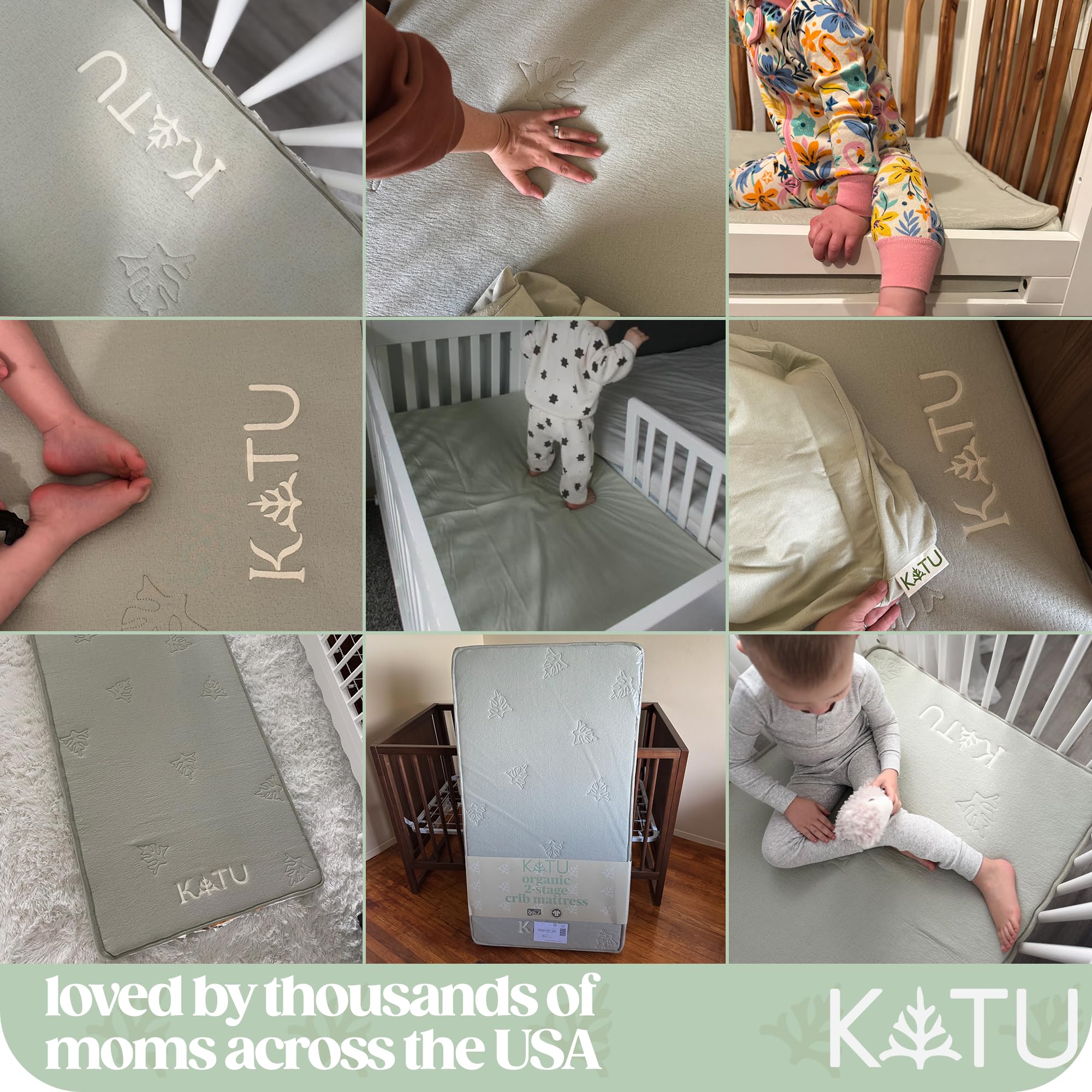 KATU easy-clean cover detail aids quick wipe-down for busy parents.