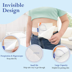 KAVIL G-tube pad cover highlights large concealment area under clothing.
