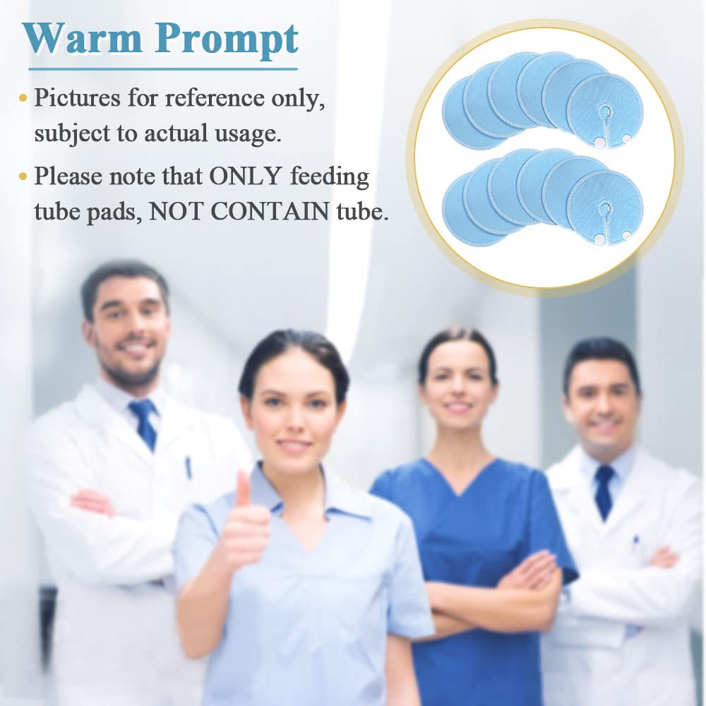 KAVIL 12-pack blue G-Tube care pads for travel.