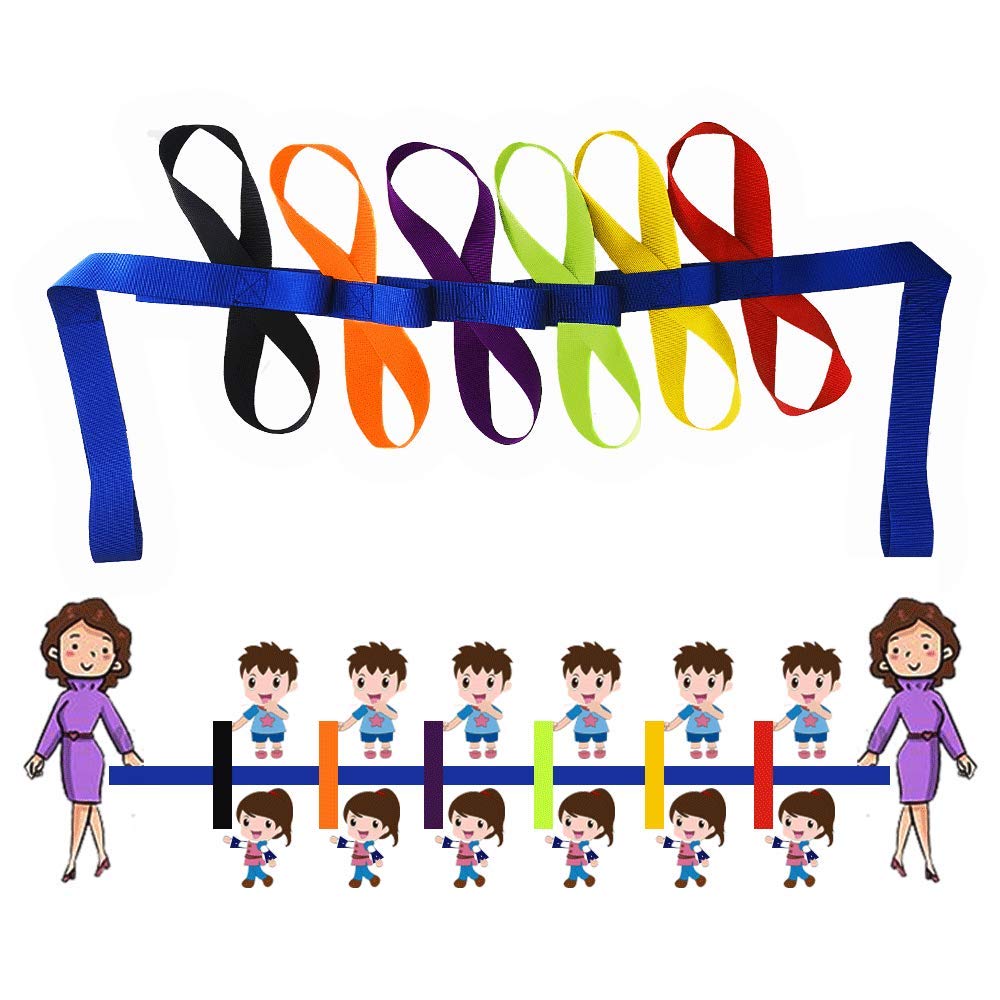 KAVIL Walking Rope for preschool line-up with rings keeps children together.
