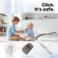 KAYALIKES infant nail trimmer showing precise control for tiny nails.