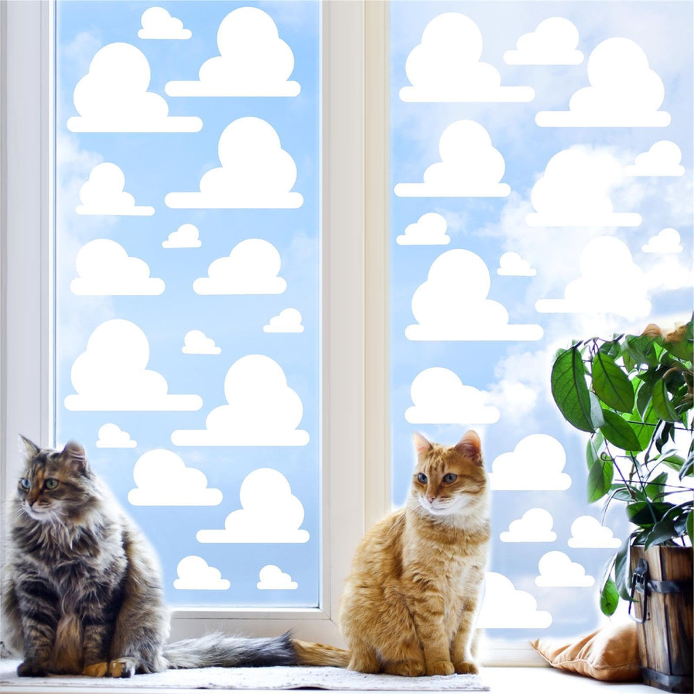 Kazova ceiling or headboard cloud decals for versatile placement