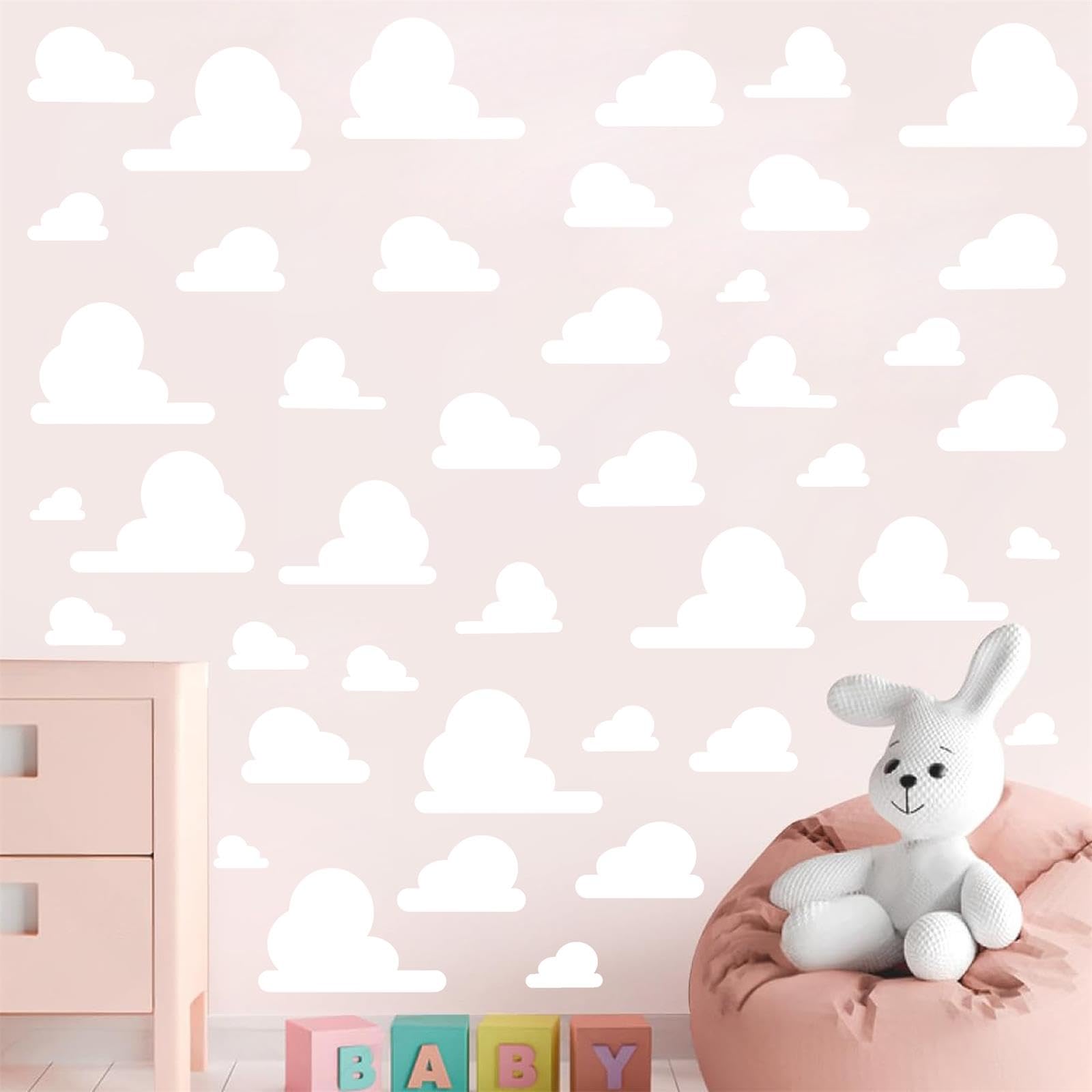 Kazova cloud wall decals enhances bedroom decor