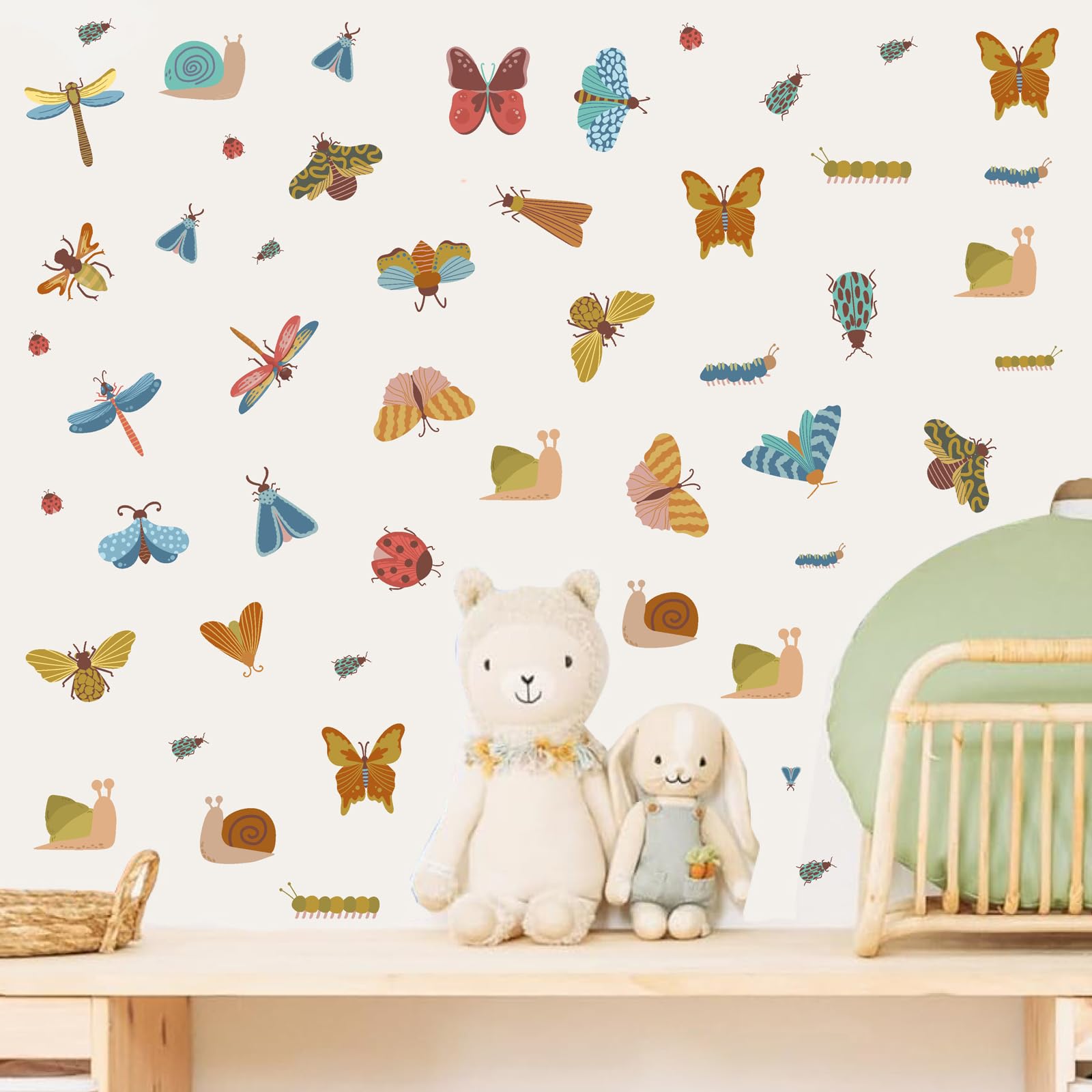 Kazova insect wall decals dragonfly for playful kids room decor and easy stick-on setup