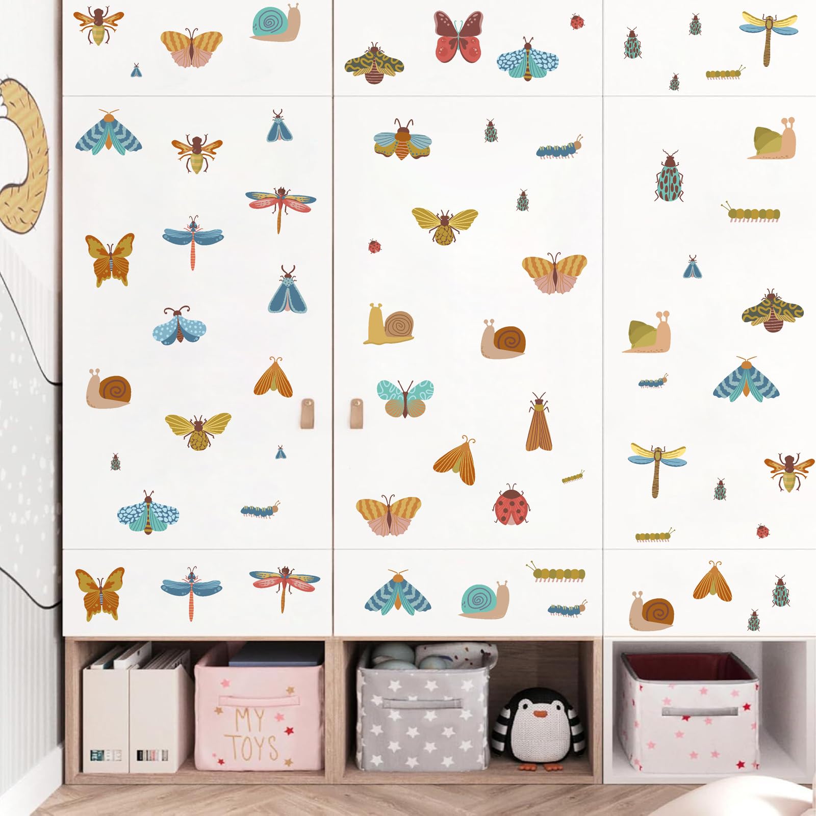Kazova insect wall decals worm add quirky detail for creative nursery decor