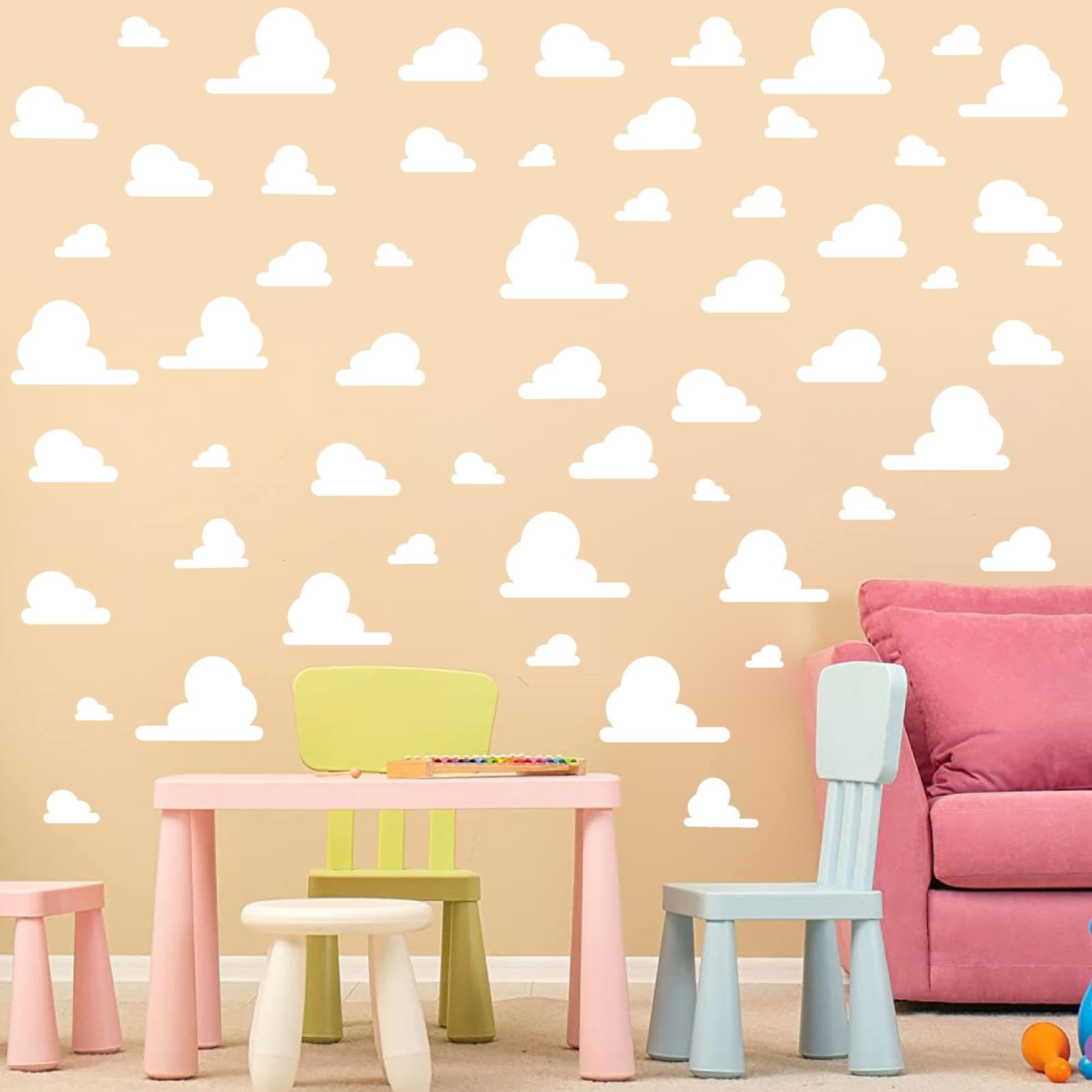 Kazova removable cloud stickers for easy installation