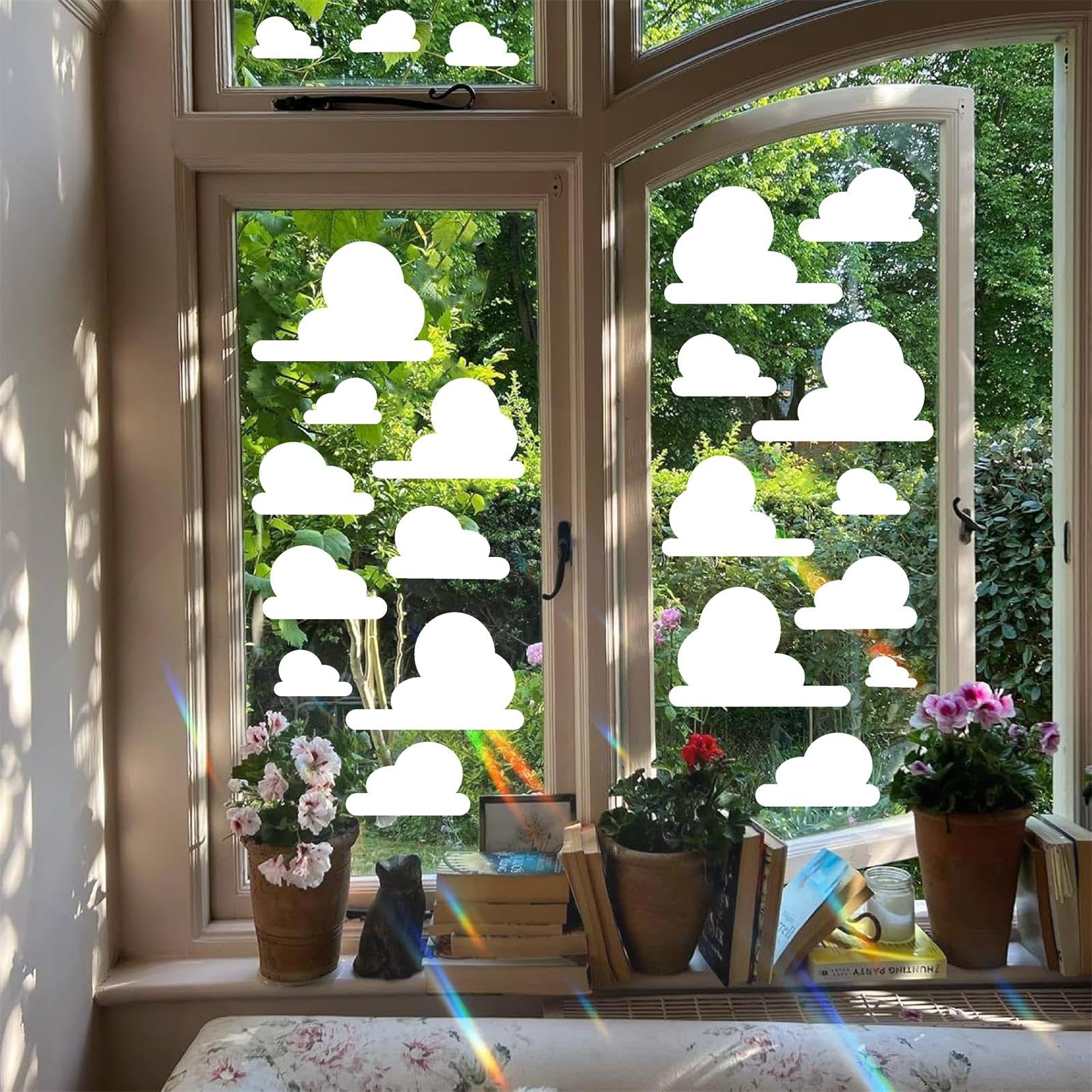 Kazova waterproof and oil-proof cloud stickers for durable decor